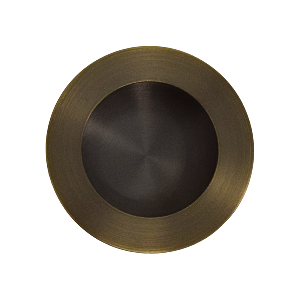 201 Round Flush Pull 50mm (Antique Brass)