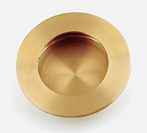 201 Round Flush Pull (Brushed Gold/ Brass)