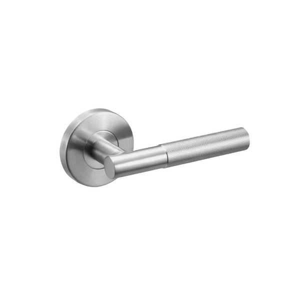 Door Handles 601 Knurled satin stainless steel