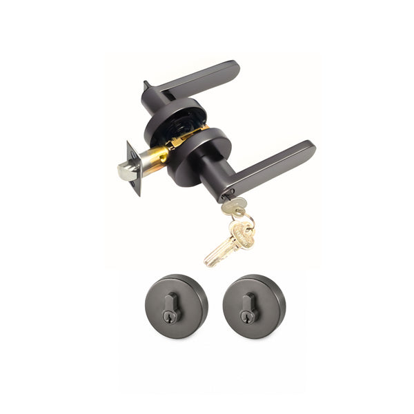 Door Handles 6515 Round (Gunmetal)