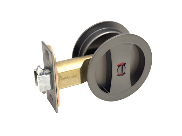 Cavity Sliding Door Lock - Privacy with indicator (Round)