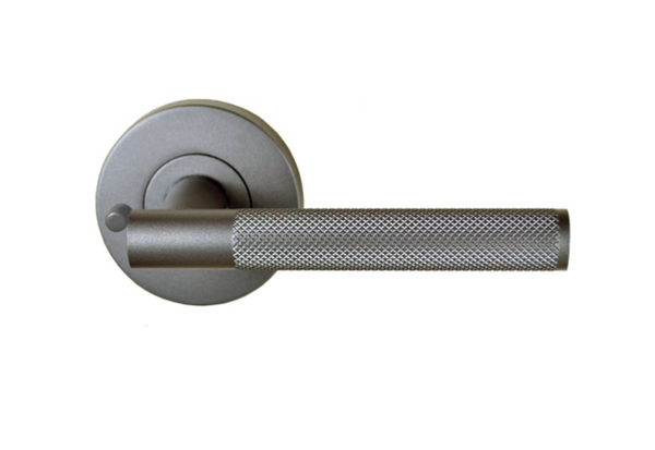 Door Handles Knurled (Aluminium alloy) Gunmetal/Graphite Grey