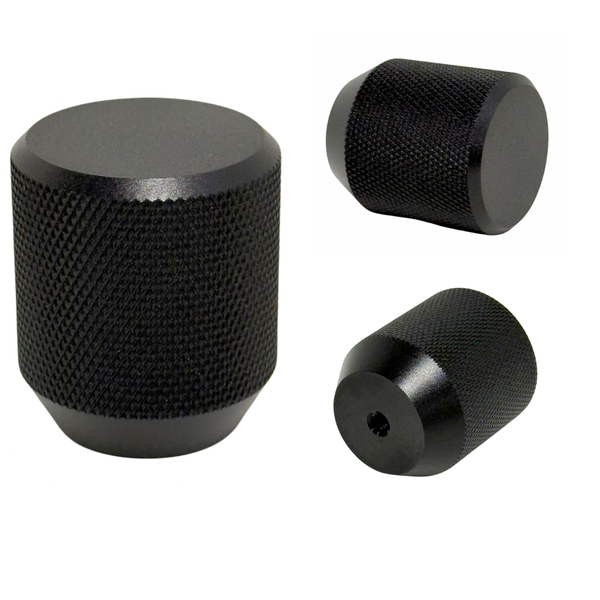 Door Handles Knurled (Aluminium alloy) Black
