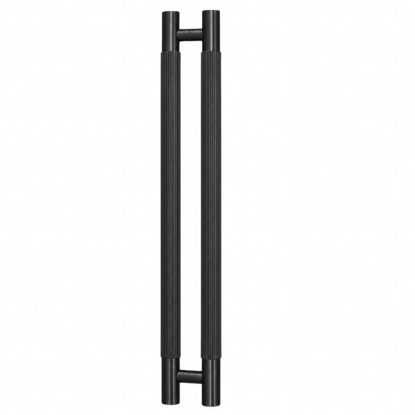 Entrance pull handles KNURLED GOLD or LINEAR/STRIPE/REEDED BLACK- 600mm