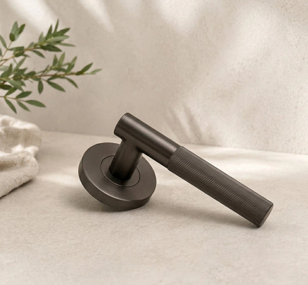 Door Handles 601 LINEAR (Solid Stainless Steel) Gunmetal/Graphite Nickel