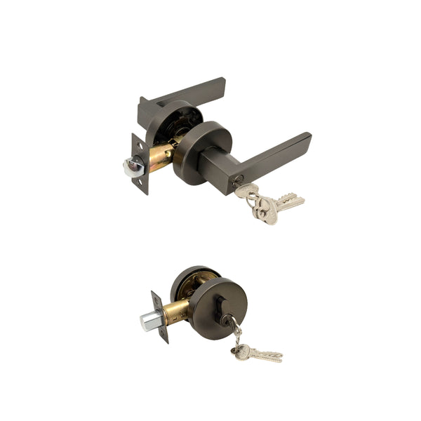 Door Handles Round 6502 (Gunmetal)