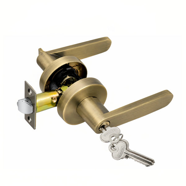 Door Handles 6515 Round (Antique Brass)