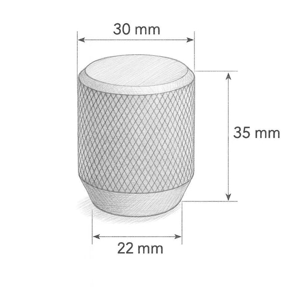 Door Handles Knurled (Aluminium alloy) Black