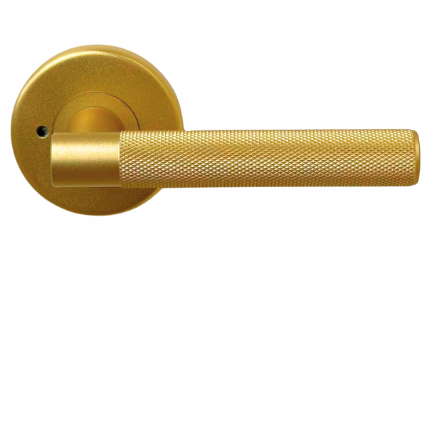 Door Handles Knurled (Aluminium alloy) Satin Brass