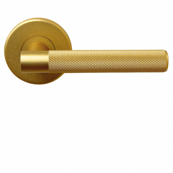 Door Handles Knurled (Aluminium alloy) Satin Brass