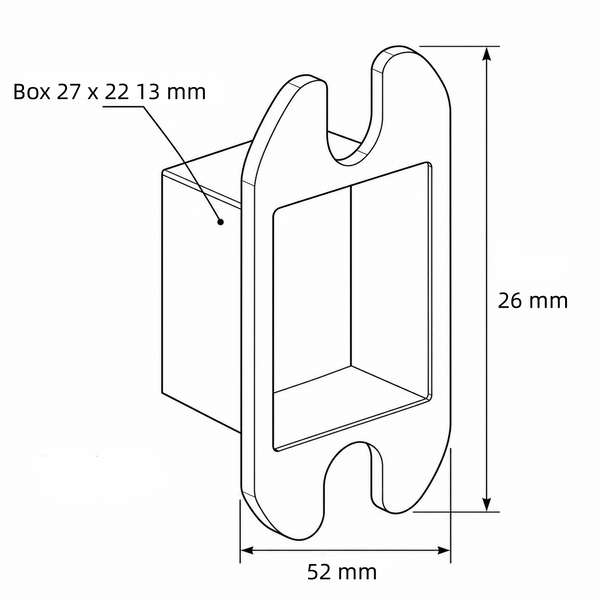 Plastic Strike Dust Box (Black)