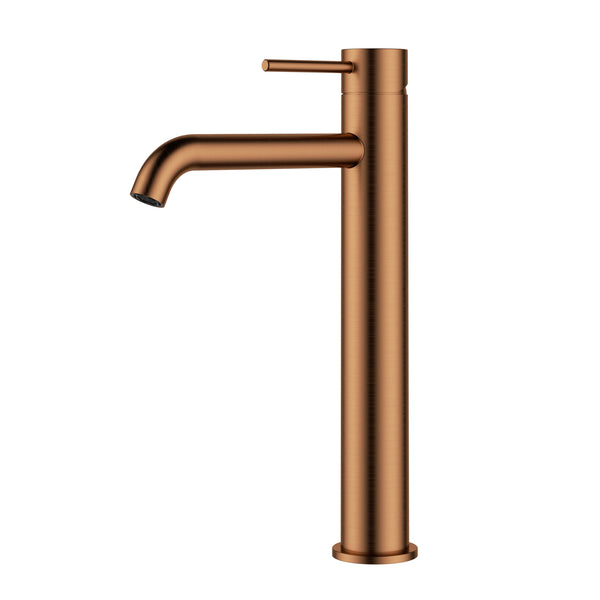 OTUS Slimline High Rise Basin Mixer Brushed Copper PLC2002SS-BC